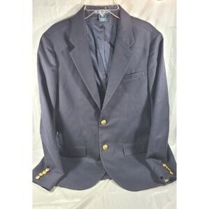 Polo by Ralph Lauren Women's 100% Wool Suit Jacket Blazer - Navy Blue - Size 20
